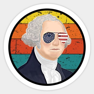 Retro George (Large Design) Sticker